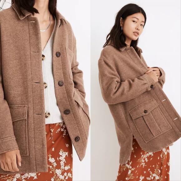 Madewell Jackets & Blazers - Madewell Belrose Wool Shirt Jacket Faded Birch